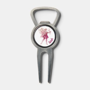 Red Fairy Custom Name Unique Golfer Gift Divot Tool by Frasure_Studios at Zazzle