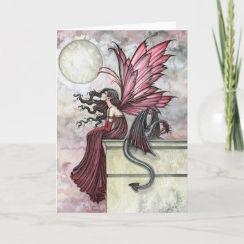 Red Fairy Dragon Card By Molly Harrison by robmolily at Zazzle