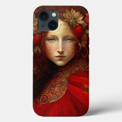 Red Fairy Fantasy Art iPhone 13 Case