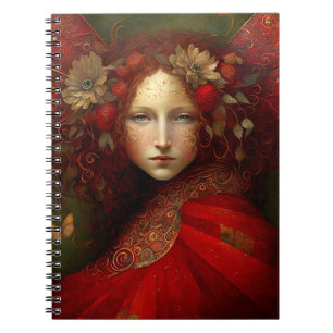 Red Fairy Fantasy Art Notebook