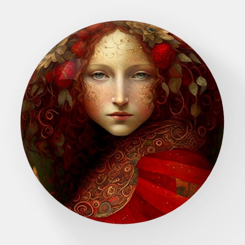 Red Fairy Fantasy Art Paperweight