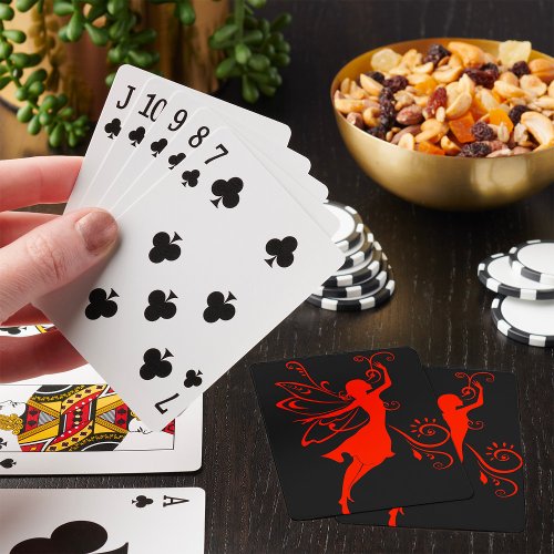 Red Fairy Poker Cards