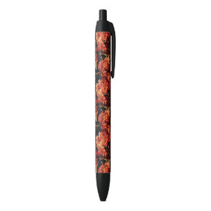 Red Fall Maple Tree Seamless Pattern Graphic Pen