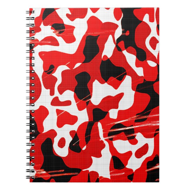 Red Fallout Camo (AOM Design) Notebook (Front)