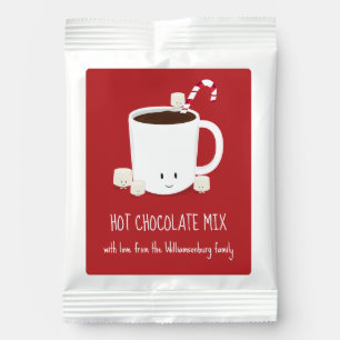 Red Family Name Hot Chocolate Christmas Drink Mix