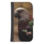Red Fan Parrot Samsung S4 Wallet Case