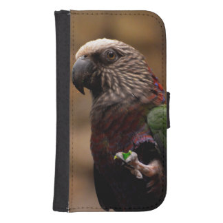 Red Fan Parrot Samsung S4 Wallet Case