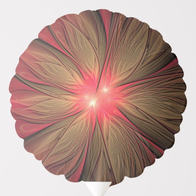 Red fansy fractal flower   balloon (Front)