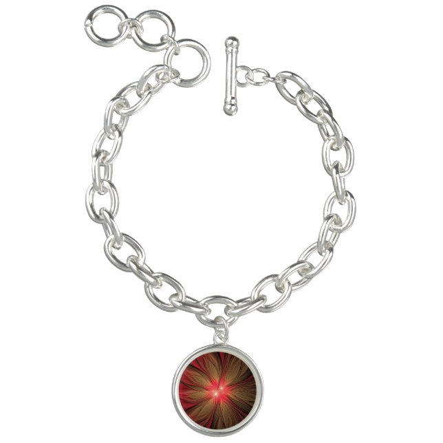 Red fansy fractal flower  bracelet (Product)