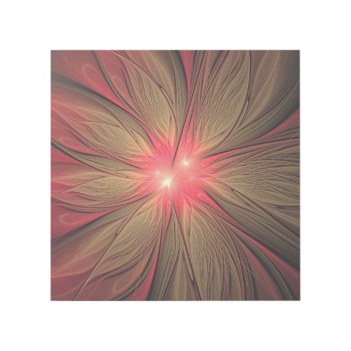 Red fansy fractal flower  gallery wrap