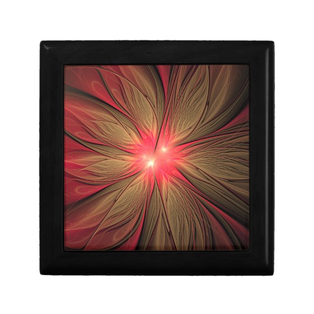 Red fansy fractal flower   gift box (Front)