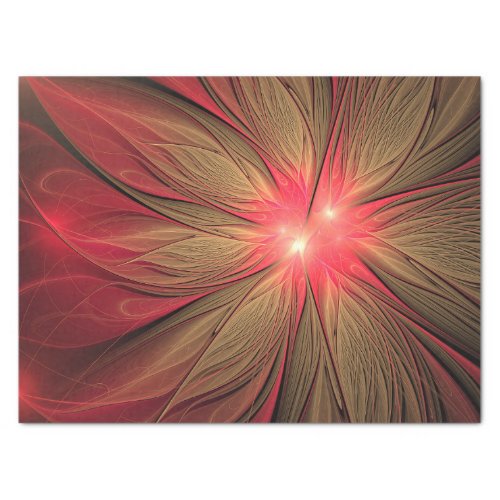 Red fansy fractal flower  tissue paper