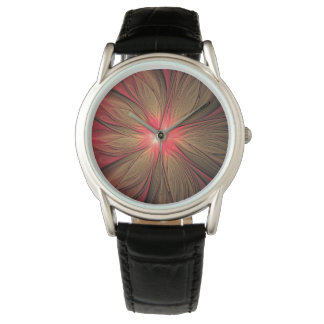 Red fansy fractal flower  watch