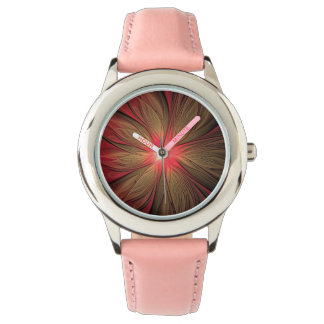 Red fansy fractal flower  watch