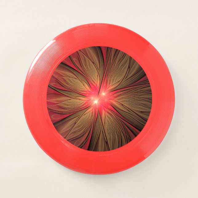 Red fansy fractal flower   Wham-O frisbee (Front)