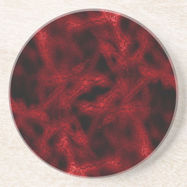 Red fantasy pattern coaster (Front)