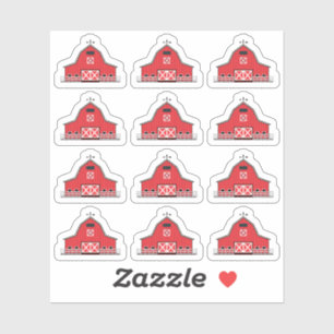 Red Farm Barn Homestead Chores Farmyard Planner Sticker