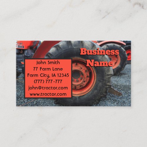 Red Farm Tire Business Card