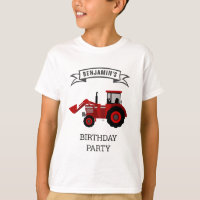 Red Farm Tractor Kids Birthday Party