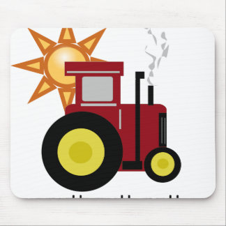 Red Farm Tractor Mouse Pad
