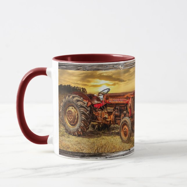 Red Farm Tractor Mug (Left)