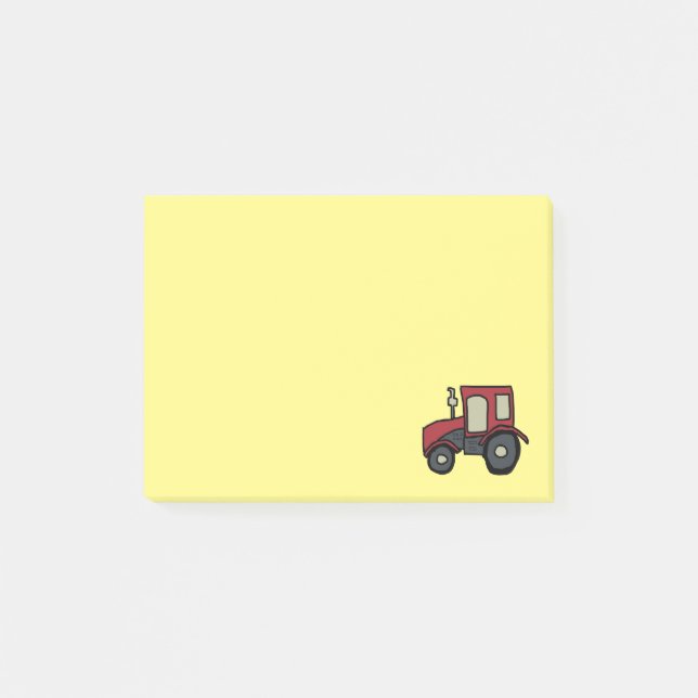 Red Farm Tractor Post-it Notes (Front)