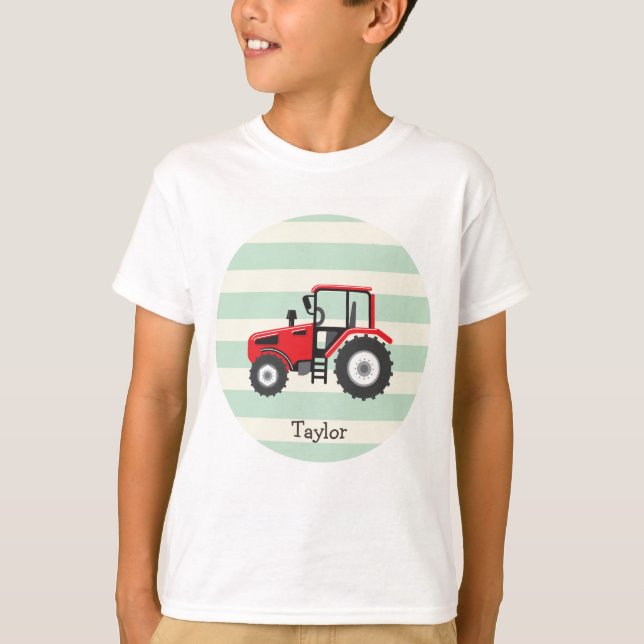 Red Farm Tractor T-Shirt (Front)