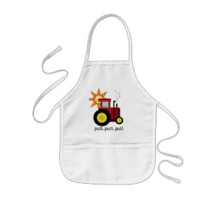 Red Farm Tractor T-shirts and Gifts Kids' Apron