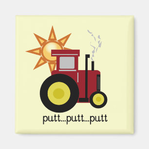 Red Farm Tractor T-shirts and Gifts Magnet