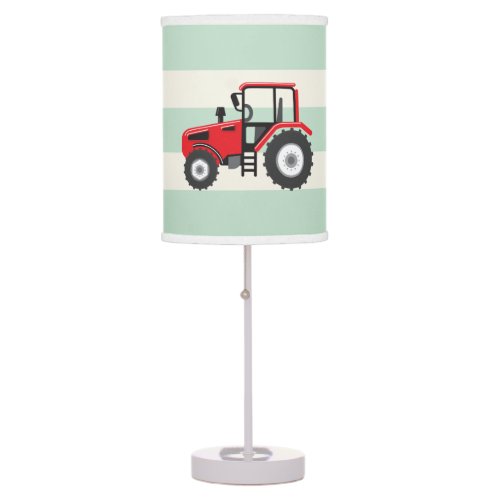 Red Farm Tractor Table Lamp