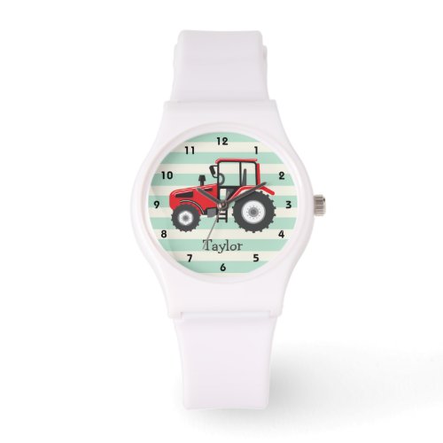 Red Farm Tractor Watch