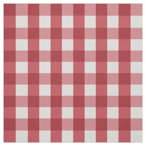 Red Farmhouse Gingham Plaid Checkered Pattern Fabric