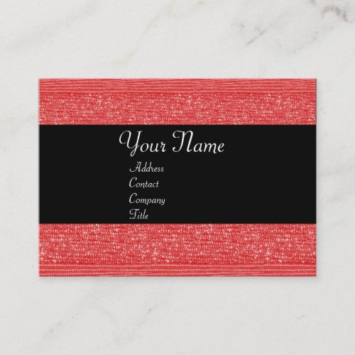 RED FASHION BEADS BUSINESS CARD