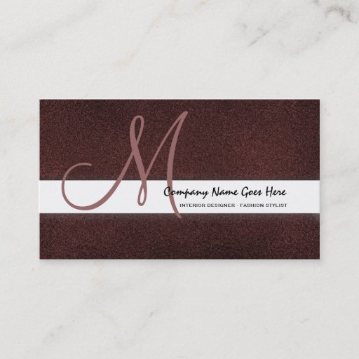 Customizable Red fashion stylist suede burgundy business card template