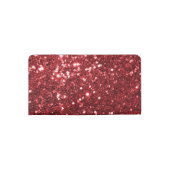 Red Faux Glitter and Diamonds Checkbook Cover (Back)