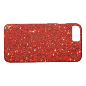Red Faux Glitter iPhone iPhone 8/7 Case (Back (Horizontal))