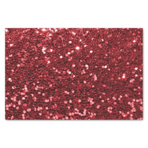 Red Faux Glitter Tissue Paper