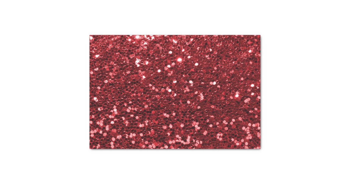 Red Faux Glitter Tissue Paper | Zazzle