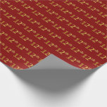 [ Thumbnail: Red, Faux Gold 12th (Twelfth) Event Wrapping Paper ]