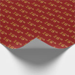 [ Thumbnail: Red, Faux Gold 16th (Sixteenth) Event Wrapping Paper ]