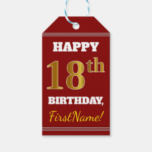 18th birthday gift tags gift enclosures zazzle