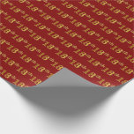 [ Thumbnail: Red, Faux Gold 18th (Eighteenth) Event Wrapping Paper ]