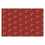 [ Thumbnail: Red, Faux Gold 1st (First) Event Tissue Paper ]