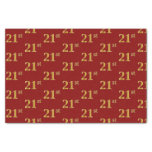 [ Thumbnail: Red, Faux Gold 21st (Twenty-First) Event Tissue Paper ]