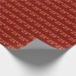 [ Thumbnail: Red, Faux Gold 25th (Twenty-Fifth) Event Wrapping Paper ]