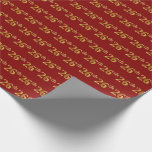 [ Thumbnail: Red, Faux Gold 26th (Twenty-Sixth) Event Wrapping Paper ]