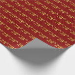 [ Thumbnail: Red, Faux Gold 28th (Twenty-Eighth) Event Wrapping Paper ]