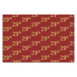 [ Thumbnail: Red, Faux Gold 29th (Twenty-Ninth) Event Tissue Paper ]