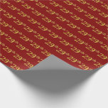 [ Thumbnail: Red, Faux Gold 29th (Twenty-Ninth) Event Wrapping Paper ]