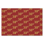 [ Thumbnail: Red, Faux Gold 30th (Thirtieth) Event Tissue Paper ]